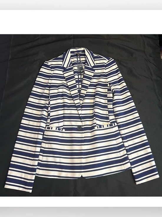 Express Jackets & Blazers - EXPRESS Navy & White Striped Blazer